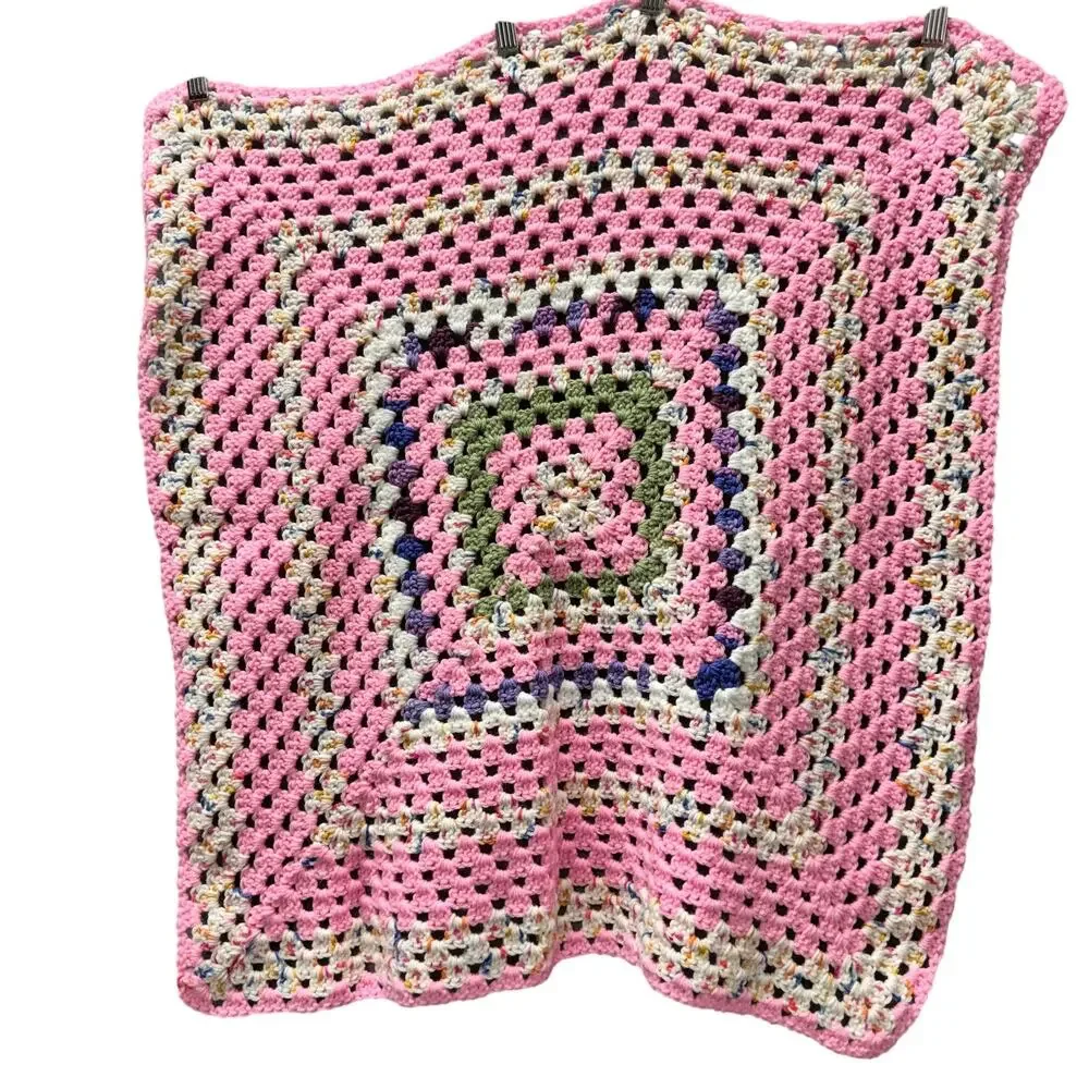 UNISEX Baby Blanket Handmade Classic‎ Retro Look Afghan NWOT STYLE #3695